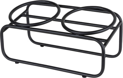 District 70 butler - verhoogde voerbakstandaard voor katten - handgemaakt van staal - zwart - 30 x 14 x 12,5 cm