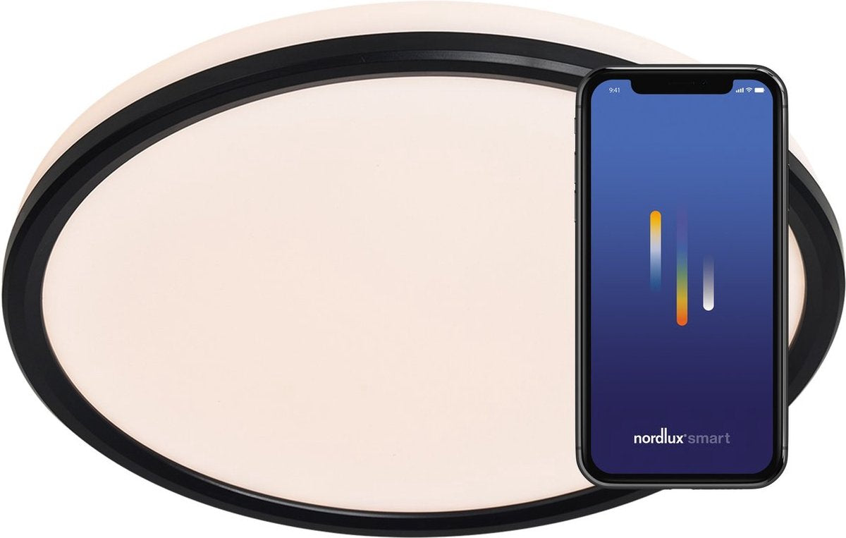 Nordlux liva-plafoniera-smart-2700 6500k+rgb-ip44-nero