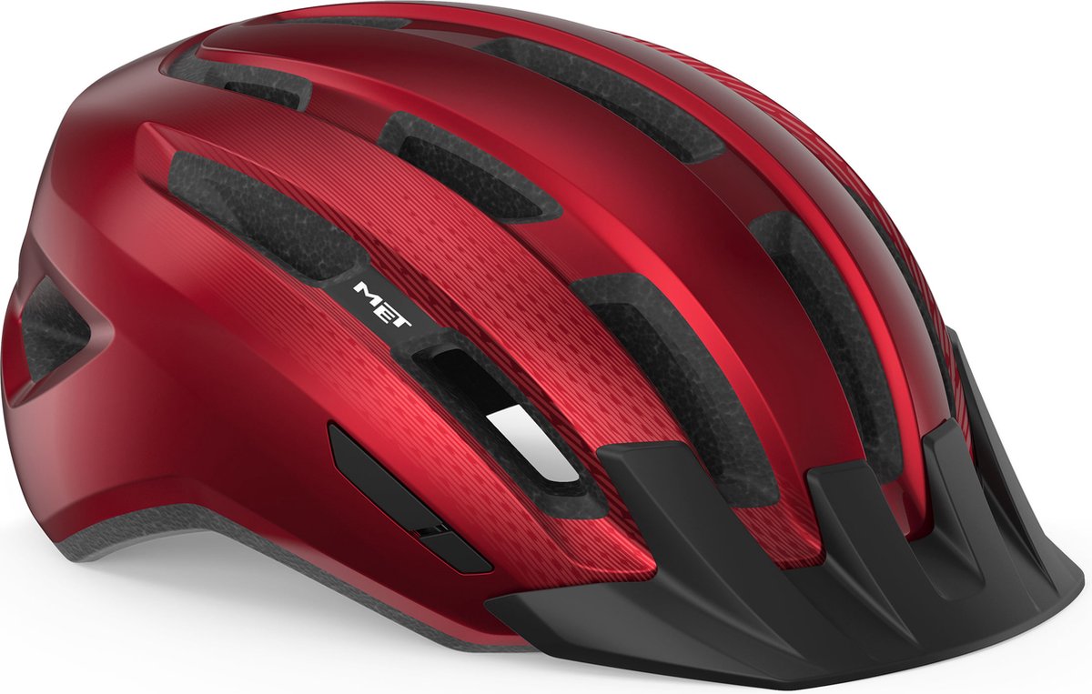 With downtown bicycle helmet men women - bicycle helmet racing bike adults - e-bike - trekking - size m l (58-61cm) - red glossy (red)
