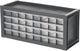 Organizer da officina Iris 32 cassetti - armadio portapezzi dpc‑32 - massima organizzazione - plastica - grigio nero