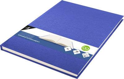 Libro fittizio Kangaro - a4 - blu - 160 pagine bianche - copertina rigida in lino - k-5362