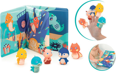 Ludi - Libro da bagno con marionette da dito - Giochi da bagno