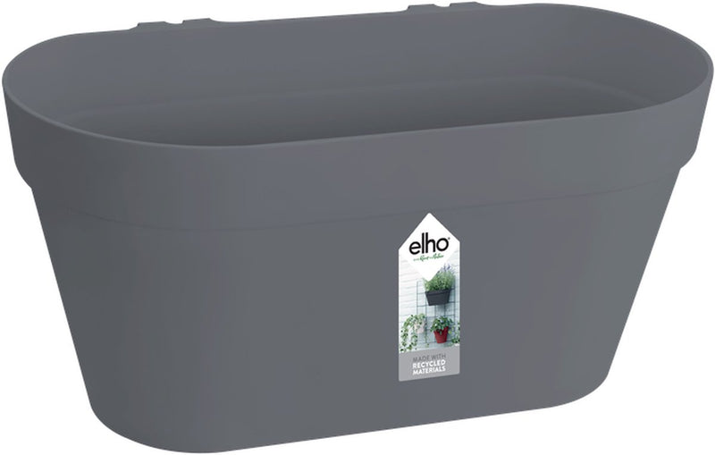 Elho loft urban green wall pot duo 28 - macetero para balcón exterior - ø 28,0 x h 13,2 cm - antracita