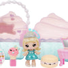 Set da gioco con beauty bag e bambola con lucidalabbra - cupcake