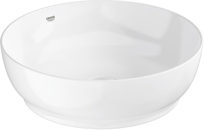 Lavabo rotondo Grohe essence – 45 cm – senza troppopieno – ceramica lucida – aquaceramic hyperclean – bianco