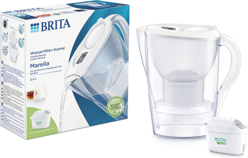 Caraffa filtrante per acqua Brita Marella 2,4 l + filtro per acqua Maxtra Pro 1051118