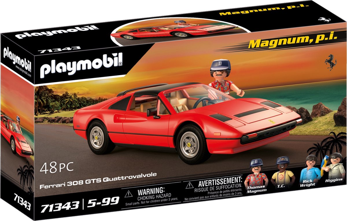 Playmobil Famous Magnum, P.I. Ferrari 308 GTS Quattro
