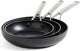 Juego de sartenes de 3 piezas de aluminio forjado y endurecido Kitchenaid 20cm - 24cm - 28cm