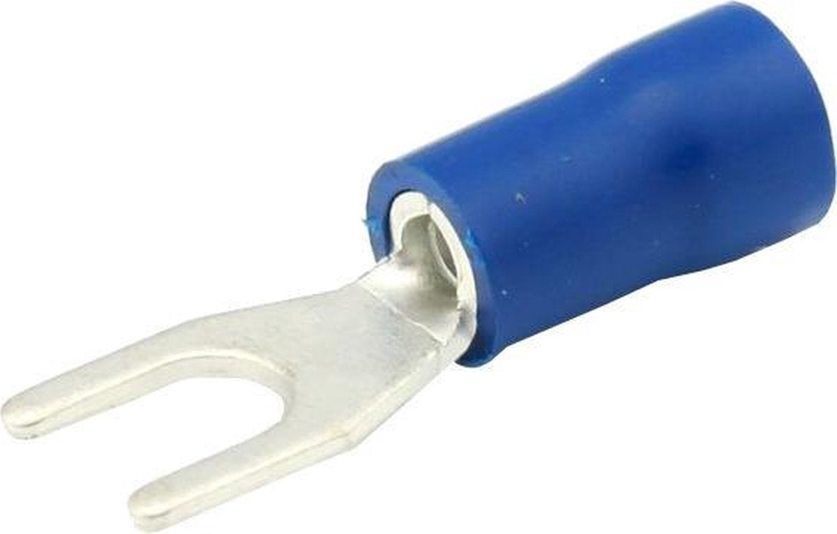Capocorda con linguetta a forcella Carpoint 664 blu ø 4,3mm 10 pezzi