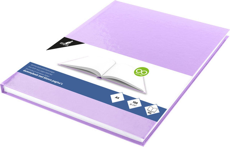 Kangaro dummyboek - a4 - pastel violet - 160 blanco pagina's - hard cover - schetsblok - k-5354