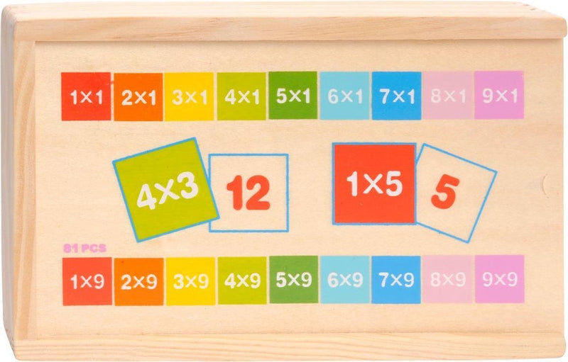 Topbright Houten Calcolo Domino Moltiplicazione, 81dlg.