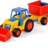 Cavallino Toys Cavallino Basics Tractor con pala e rimorchio