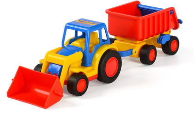 Cavallino Toys Cavallino Basics Tractor with Shovel and Trailer