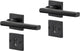 Herraje para puerta interior Impresso redhill - roseta cuadrada con roseta para llave cuadrada - aluminio - negro
