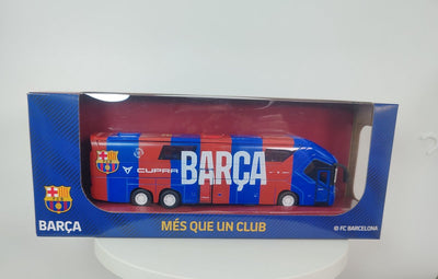 Modello di autobus giocattolo Van der Meulen FC Barcelona in scala 1:50 rosso.