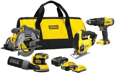 Stanley fatmax v20 series - juego de herramientas electrónicas - 18v - baterías 2.0ah y 4.0ah - accesorios incluidos