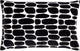 Cojín anwar de madera - terciopelo - blanco roto negro - 40x60x10