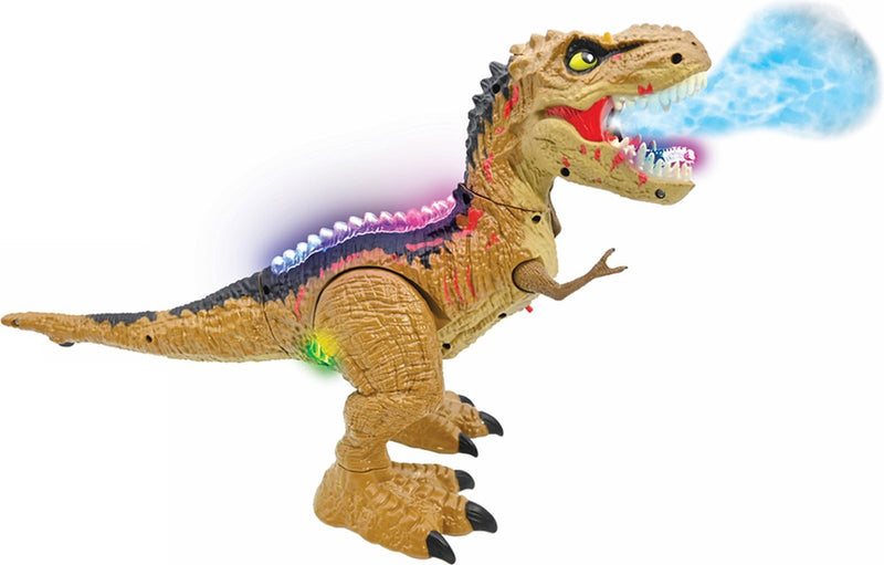 Lexibook RC Tirex Dinosauro telecomando LED che sputa fumo con suoni, effetti luminosi e controllo gestuale.