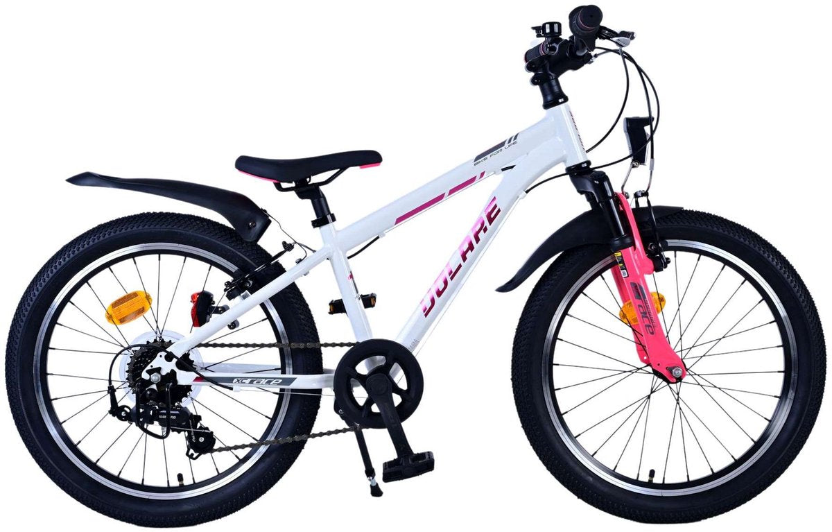 Virerare XC Race Children's Bicy's Bicycle 20 pollici 7 velocità Posa bianco
