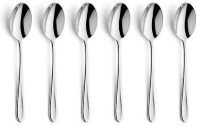 Amefa monaco - set cucchiaini 6 pezzi - per 6 persone - color argento - acciaio inox - lavabile in lavastoviglie - 18 10 - 6 persone