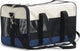 Borsa da viaggio Beeztees gatto - borsa da trasporto - cestino da viaggio - 2 aperture - con scomparto portaoggetti extra - blu crema - 43x25x27 cm