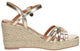 Mexx noemi pakina sandalen - met sleehak - dames - goudkleurig - maat 37