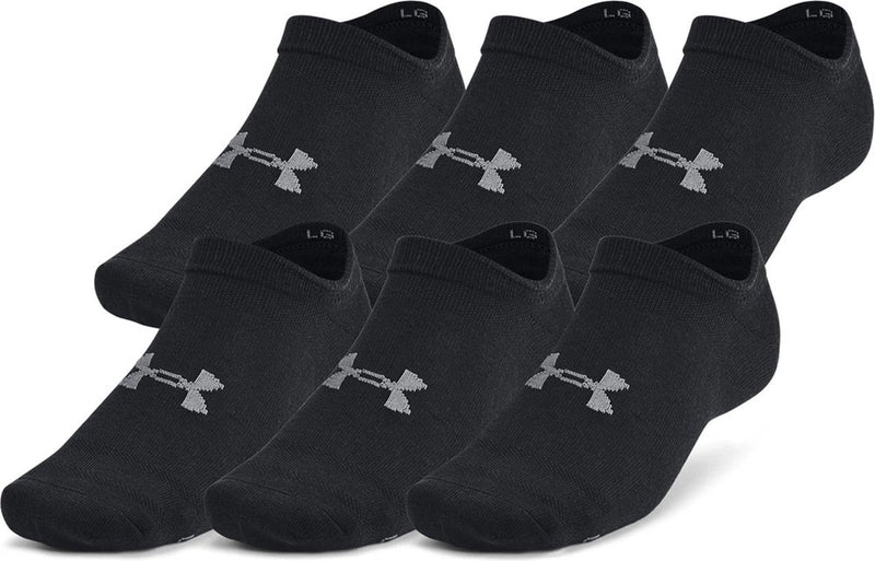 Calzini sportivi unisex Under Armour UA Essential No Show da 6 pezzi - nero - grigio