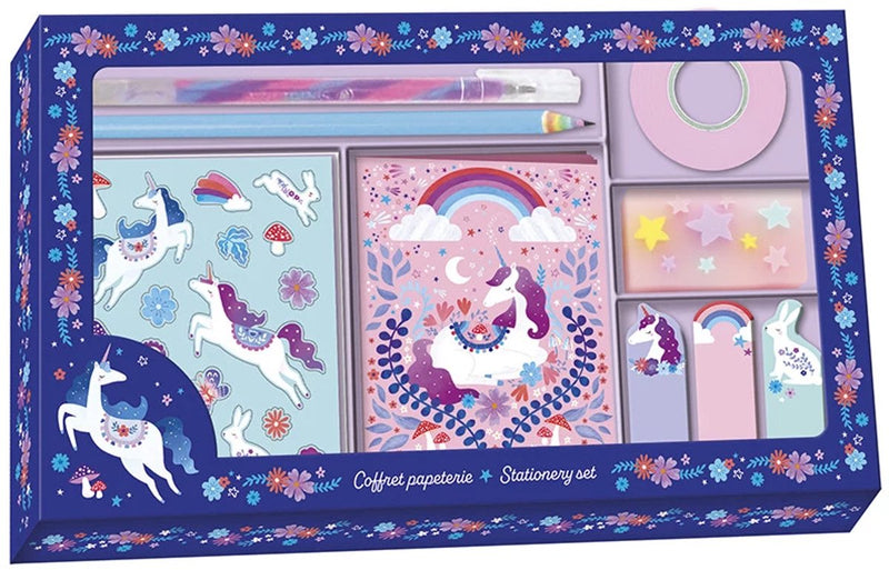 Janod - dreamland - set de escritura de unicornio con accesorios