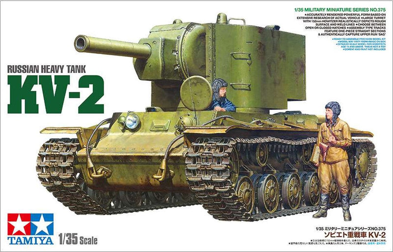 Maqueta de vehículos militares Tamiya - 35375 tanque pesado ruso kv-2 plástico - 1:35 - fabricación de modelos