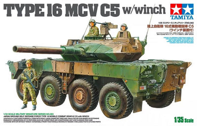 Tamiya modelbouwpakket militaire voertuigen - 35383 jgsdf type 16 mcv c5 w winch plastic - 1:35 - modelbouw