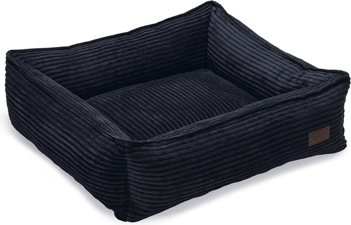 Designed by lotte ribbed - hondenmand - antraciet - 65x60x20 cm