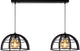 Lucide dikra - lampada a sospensione - 2xe27 - nero