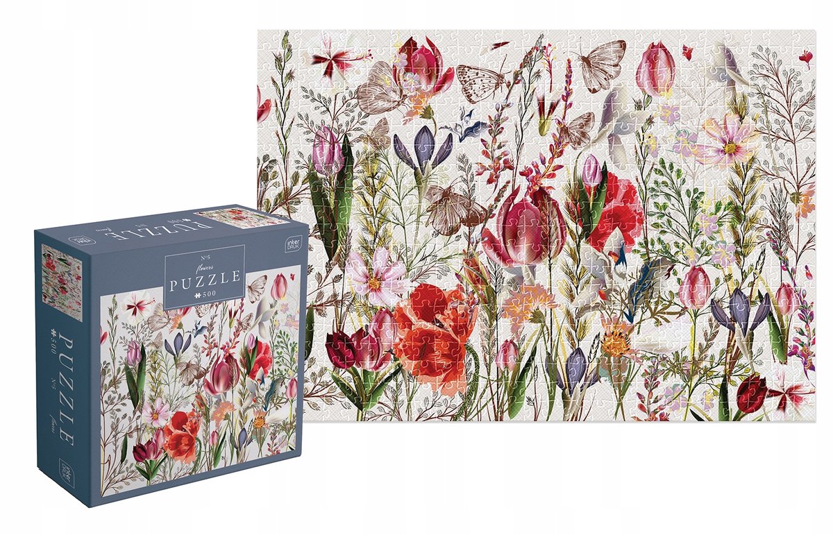 Geronimo games puzzle - 500 pezzi - interdruk puzzle flowers 5 - bellissimi fiori -