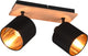 Rl live your light reality tommy spot - color madera - excl. 2 x e14 - rectángulo - negro-oro