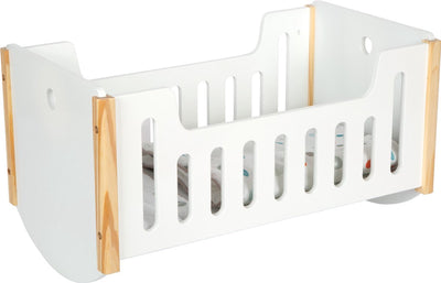 Cozy small foot - wooden doll bed white little button