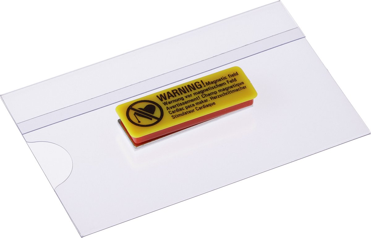 Europel badgehouder magnetisch – pashouder – 90 x 55 mm – naambadge – transparant – 24 stuks