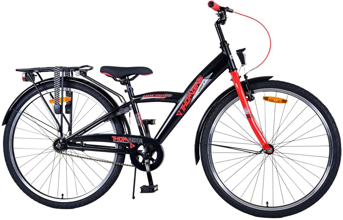 Volare Thombike Bicicleta para niños - Niños - 26 pulgadas - Rojo negro