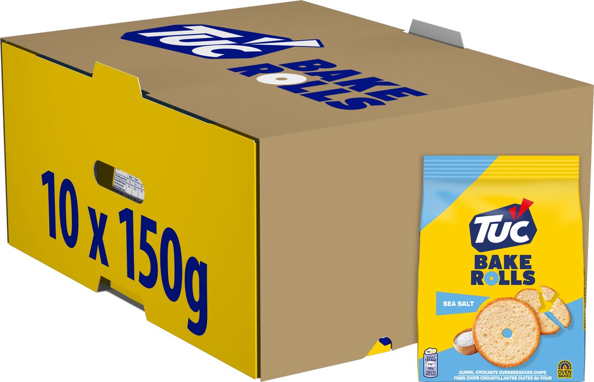 Tuc bake rolls cracker sale 10 x 150g - per bevande - salatini - cracker - snack - simpatico con il film - toast - toast - sale
