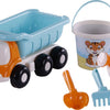 Cavallino Toys Cavallino Beach Kiepwagen con set di set blu, 5dlg.