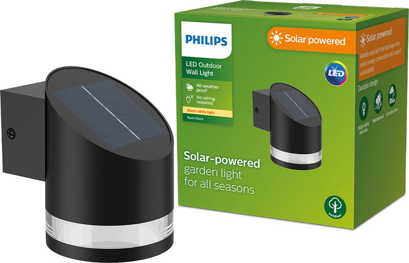 Lampada da parete solare Philips LED Philips Fyve - Nera