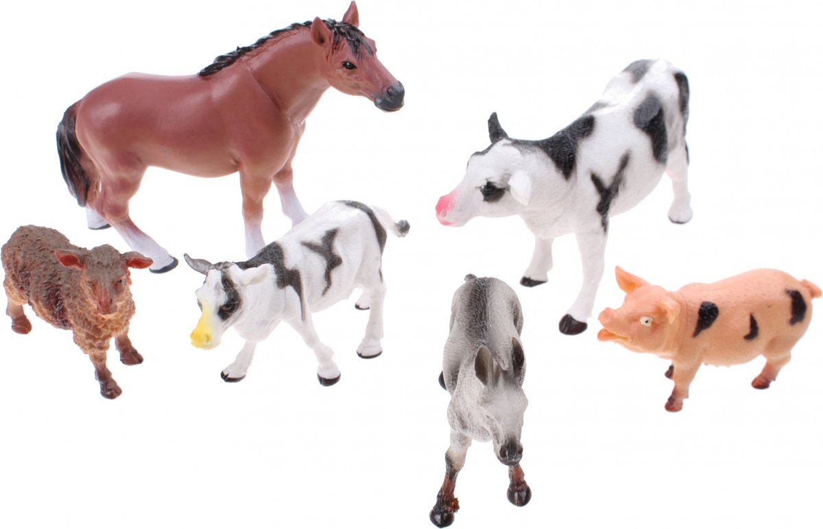 Johntoy Animal World Animali della fattoria 6 pezzi in borsa