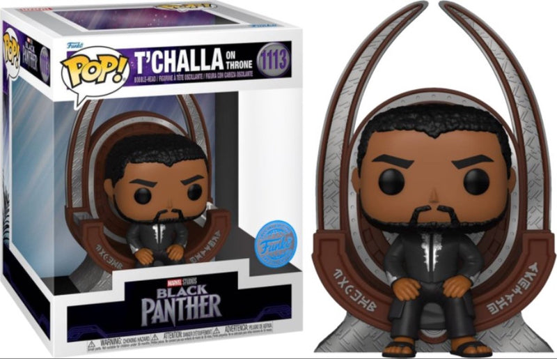 Funko t'challa en trono - ¡pop! de lujo - figura de pantera negra