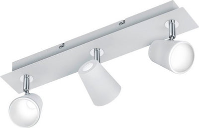 Trio narcos - spot - blanco mate - incl. 3x SMD 6,5 W - montaje en techo - protección de patrón - no regulable