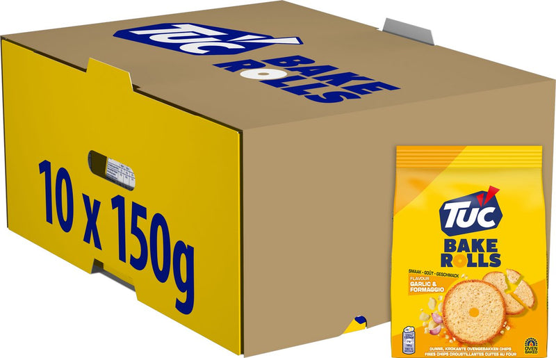 Tuc bake rolls crackers ajo formaggio 10 x 150g - para bebidas - pretzels - crackers - snack - agradable con la película - tostadas - tostadas - sal