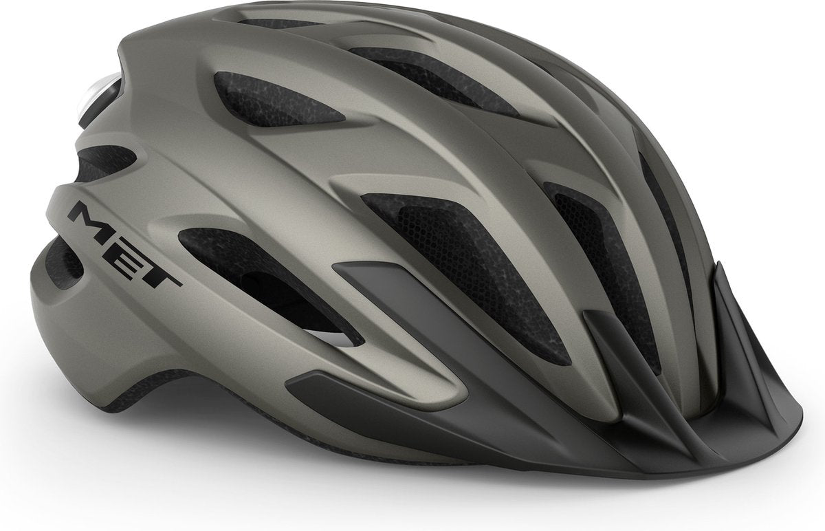 Met crossover mips fietshelm mannen vrouwen - stadsfietshelm volwassenen - maat m - titanium matt