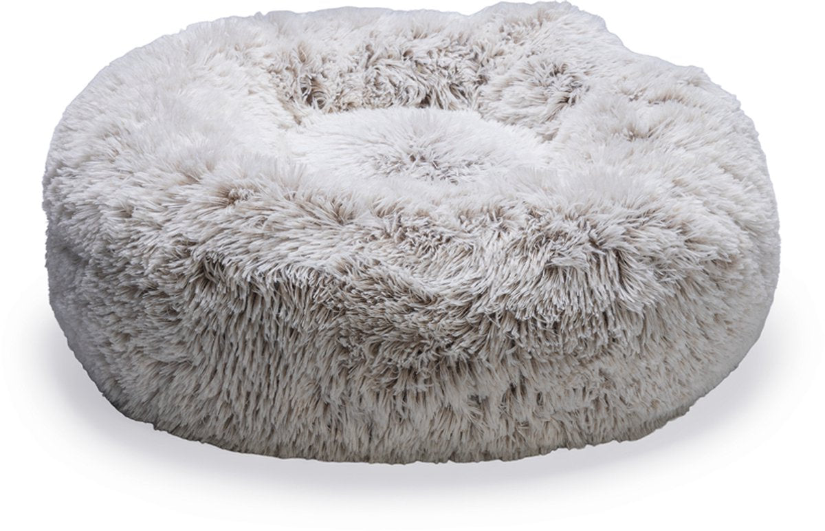 Beeztees siba - cama ortopédica para perros - cama para perros donut - mullida - beige - 60x60x25 cm