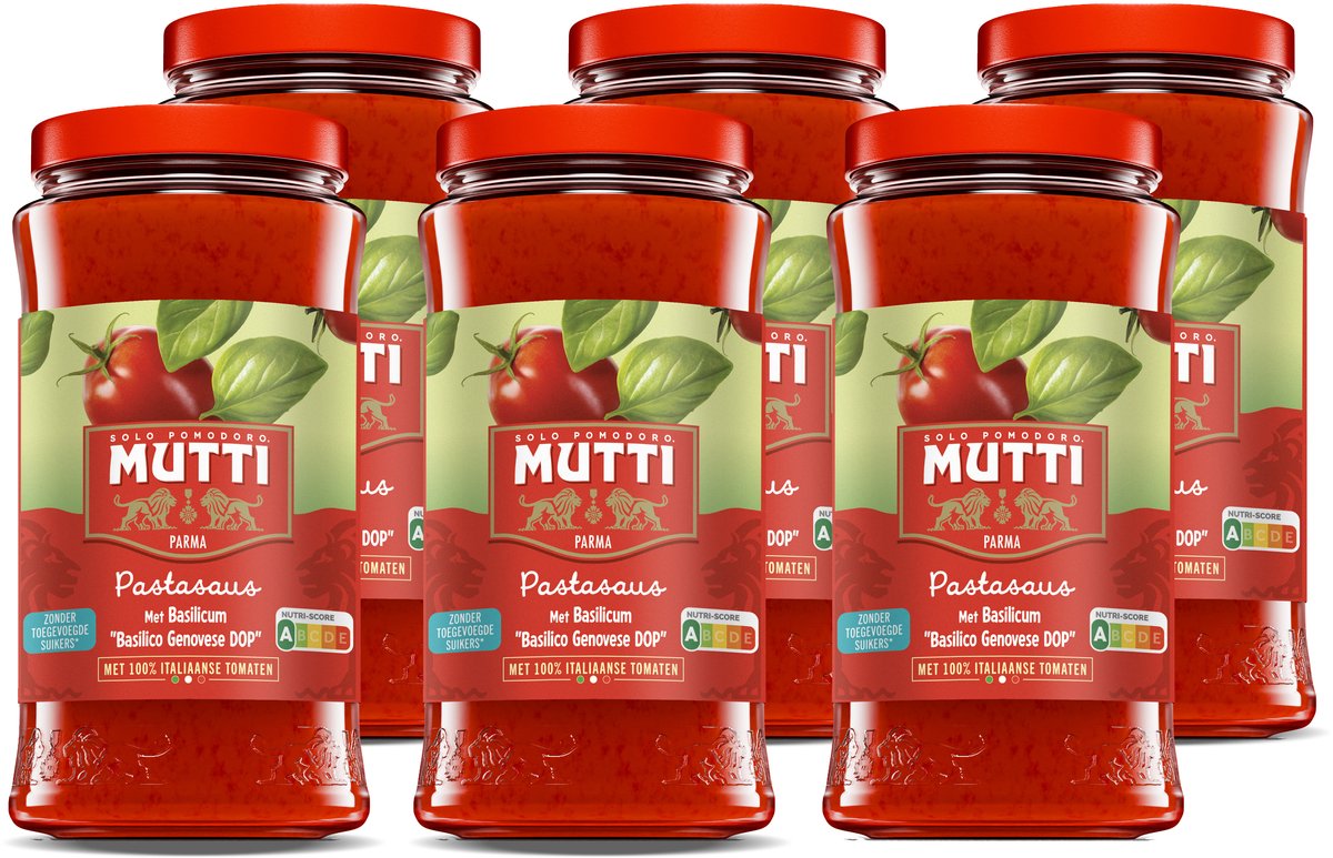 Salsa para pasta mutti albahaca 6 x 400 gramos