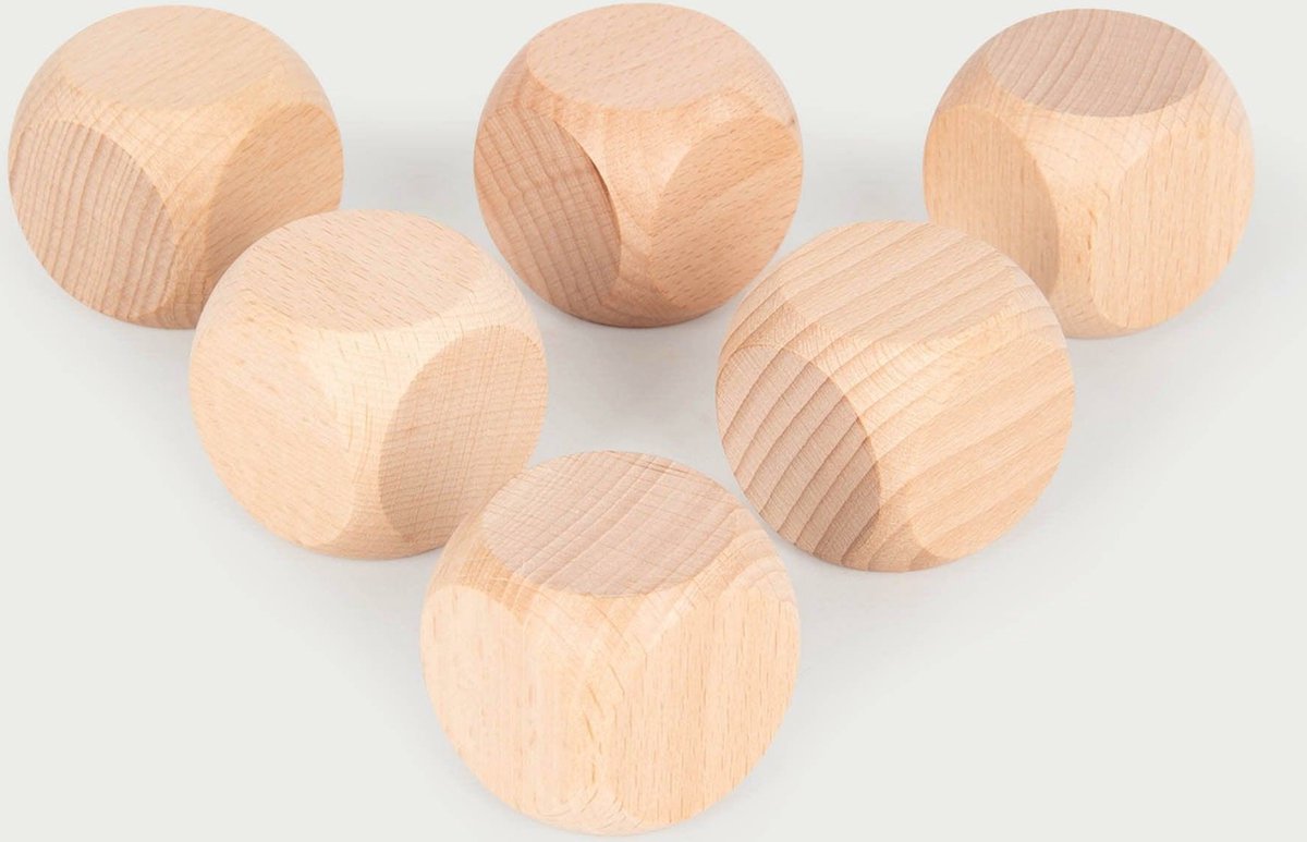 Tickit ® cubos de madera natural - 40mm