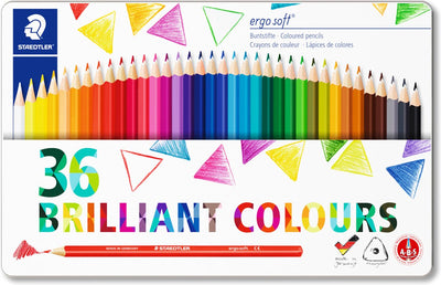 Lápiz de color Staedtler ergosoft - con. estuche para lápices 36 piezas