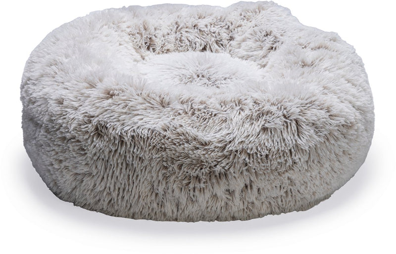 Beeztees siba - cama ortopédica para perros - cama para perros donut - mullida - beige - 70x70x25 cm